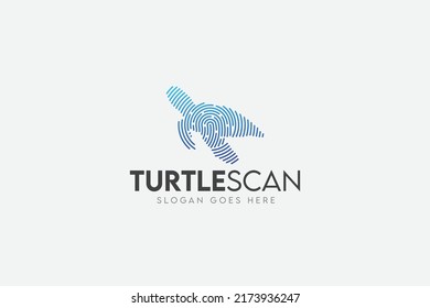 Turtle Scan Technology Logo vector Element. Animal Technology Logo Template