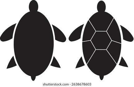 Turtle sea animal icon. Sea turtle silhouette. vector illustration