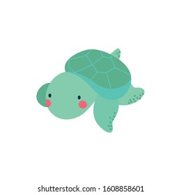 turtle sea life animal isolated icon vector illustration design