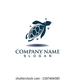 Turtle sea logo image design template animal vector