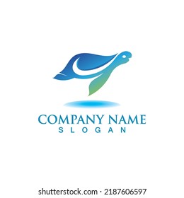 Turtle sea logo image design template animal vector