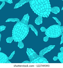 Turtle Seamless Pattern