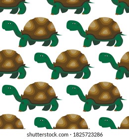 turtle, seamless pattern, vector illustration