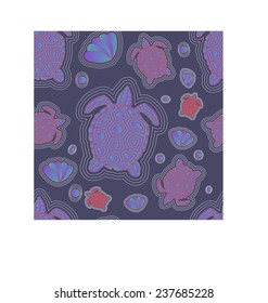 turtle seamless pattern. vector illustration