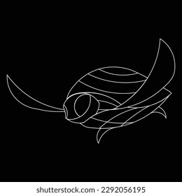 turtle shape logo line art