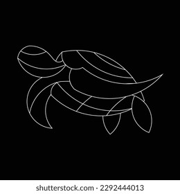 turtle shape logo line art
