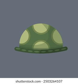 turtle shell in flat vector design.