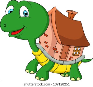 Turtle with shell house