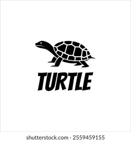 turtle shell logo vector. turtle walking amphibian animal design