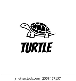 turtle shell logo vector. turtle walking amphibian animal design