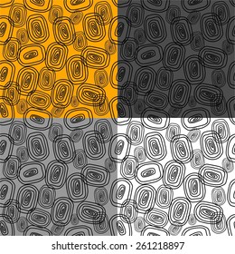 Turtle shell seamless vector pattern 