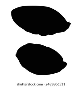 turtle shell silhouette vector design. black and white.