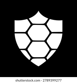 Turtle Shield icon isolated on black background