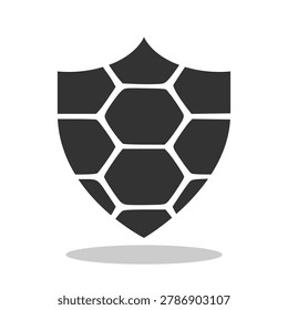 Turtle Shield logo icon with shadow