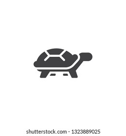 Turtle side view vector icon. filled flat sign for mobile concept and web design. walking turtle glyph icon. Wild animal symbol, logo illustration. Pixel perfect vector graphics