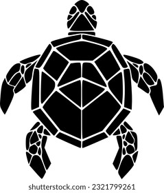 Símbolo de tortuga ilustración vectorial de contorno negro