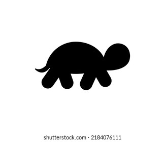 Turtle silhouette icon illustration  template for many purpose. Isolated on white background
