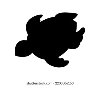 Turtle silhouette icon illustration template for many purpose. Isolated on white background	