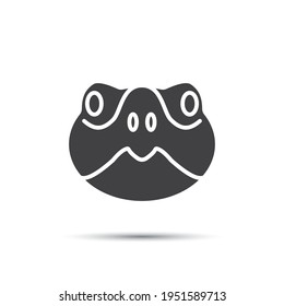 Turtle silhouette icon. Scalable symbol. Outline in black. Vector illustration for use in web, mobile apps, print media and logo.