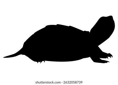 Turtle Silhouette Icon - Simple Flat Style Collection - Vector Illustration for Sticker, Logo, Symbol, Template, and Mockup - Isolated on White, EPS File