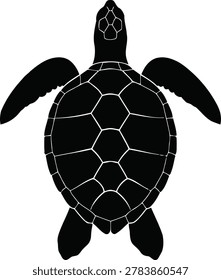 Turtle silhouette isolated vector icon