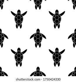 turtle silhouette seamless pattern for fabric or textile