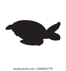 turtle silhouette vector black color on white background