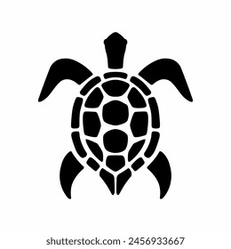 Schildkröten-Silhouette Vektorgrafik, schwarzes Farbzeichen und Symbol auf weißem Hintergrund