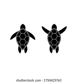 turtle silhouette vector design illustration