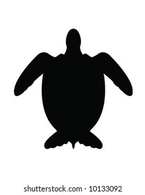 Turtle Silhouette Vector Illustration