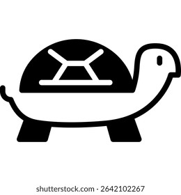 Turtle Silhouette, Vector Web Icon