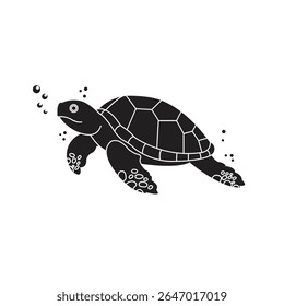 turtle silhoutte vector art design