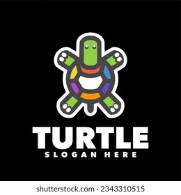 Turtle simple logo design illustration