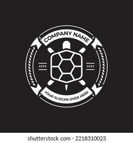 turtle simple vintage emblem style