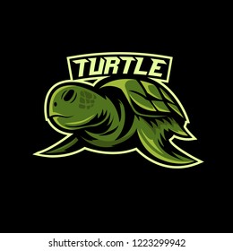 Turtle sport logo illustration vector / Esport