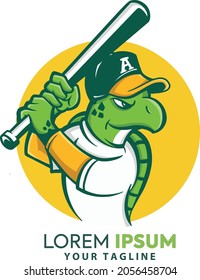 Turtle sport mascot logo design
