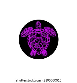 turtle and starfish logo or icon. vector graphic illustration