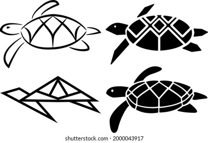Turtle styles ideal for logos