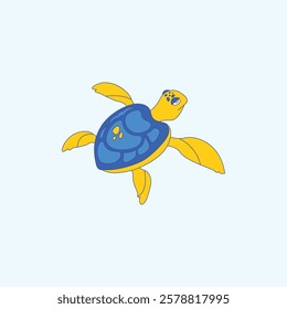 Turtle Summer Illustration for design needs, Landing Pages, Animation, Apps, Presentations, Content Creator and other Promotions
