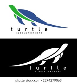 turtle swim logo design vector