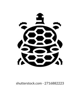 turtle tangled plastic rings glyph icon vector. turtle tangled plastic rings sign. isolated symbol illustration