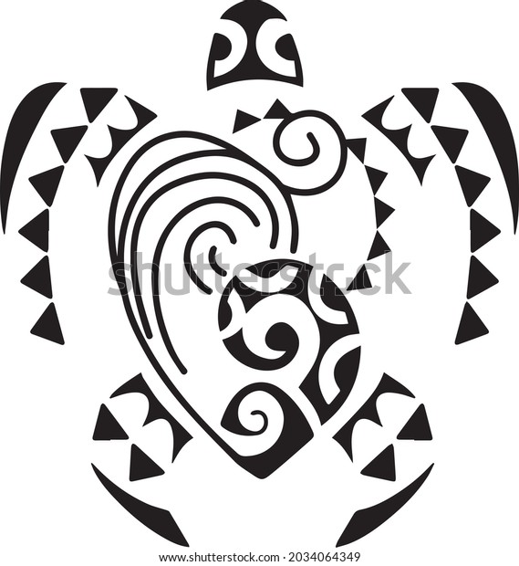 Turtle Tattoo Tribal Vector Art Polynesian Stock Vector (Royalty Free ...