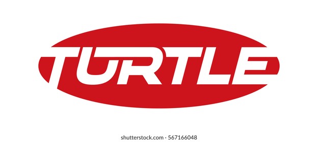 Turtle text letter logo template
