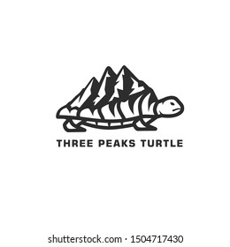 Turtle with three mountain on top, Three peaks Symbol