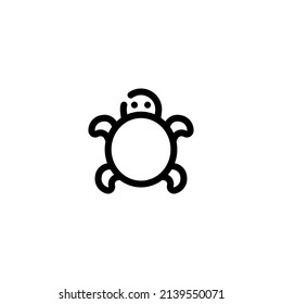 Turtle tortoise spleen Outline Icon, Logo, and illustration Vector