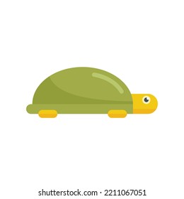 Turtle toy icon. Flat illustration of Turtle toy vector icon isolated on white background