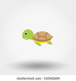 Turtle toy icon for web and mobile application. Vector illustration on a white background. Flat design style