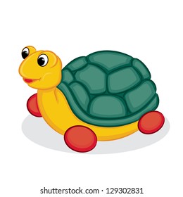 Turtle toy. Vector illustration.