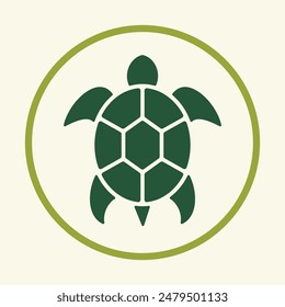 Turtle trendy icon beautiful abstract art vector illustration colorful background