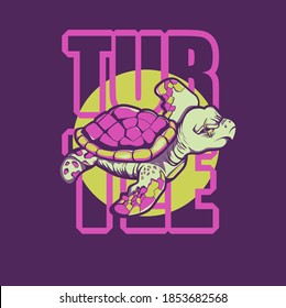 turtle tshirt vector illustration  5 colors